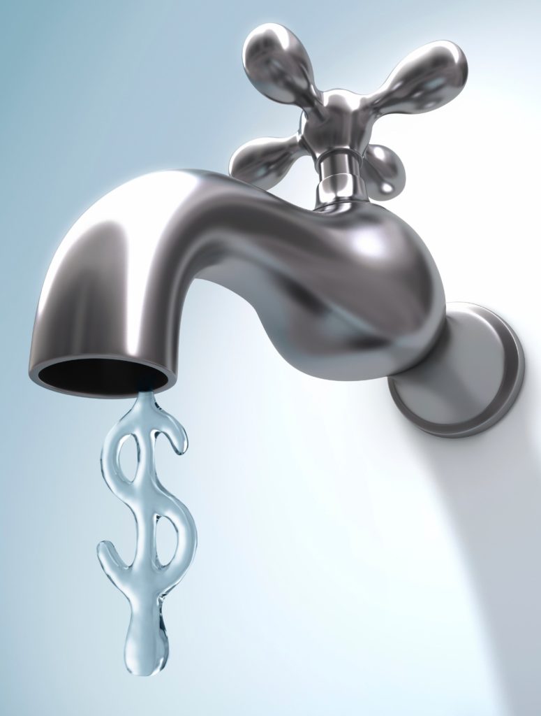 faucet leaking money