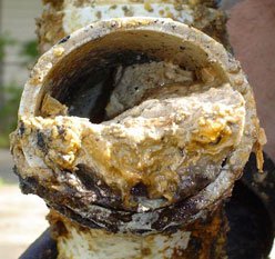clogged pipe