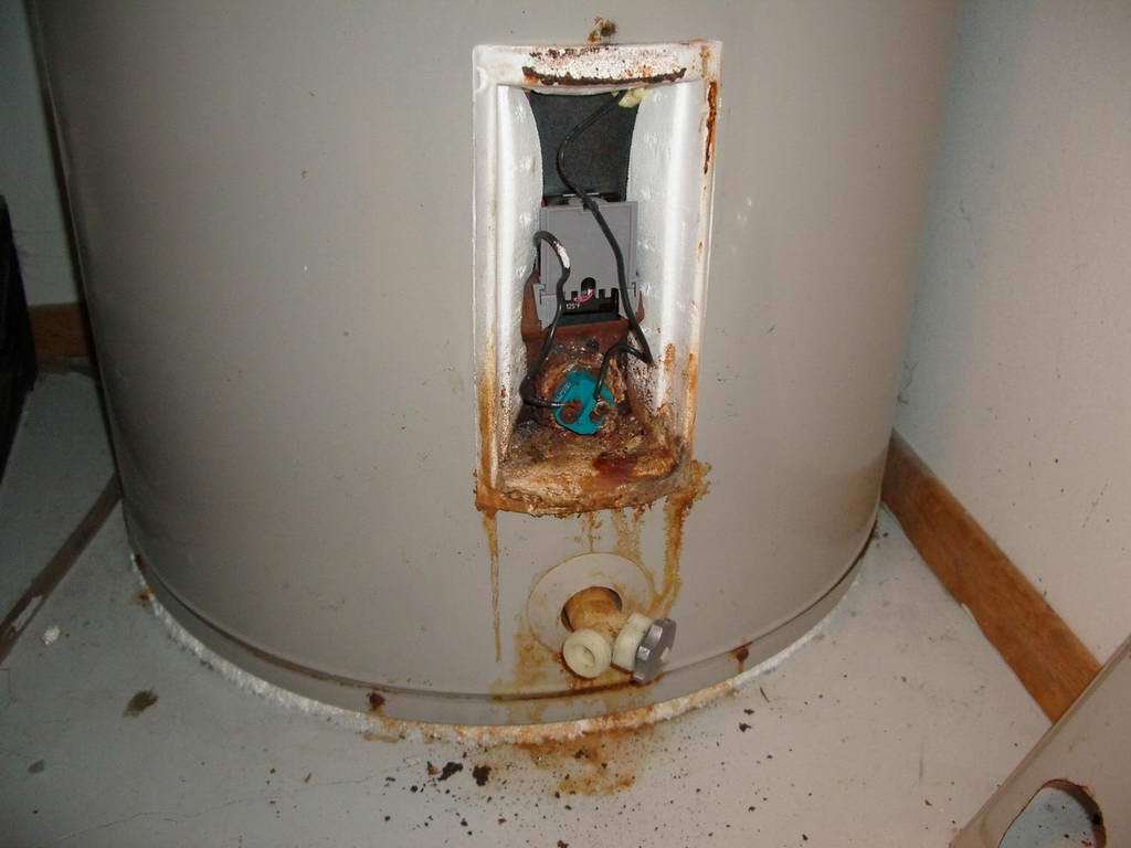 rusted water heater