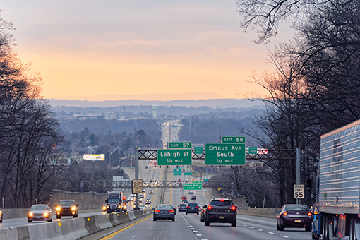 Approaching Lehigh Valley, One of Agentis Plumbing's Service Areas