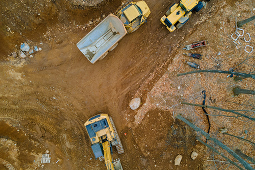 Image of Several Commercial Excavation Trucks Owned by a Bethlehem Contractor