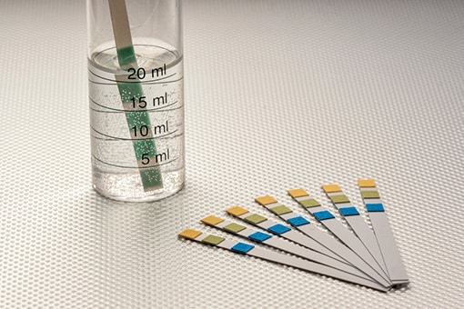 Soft Water and Mineral Content Test Strips in Macungie Laboratory