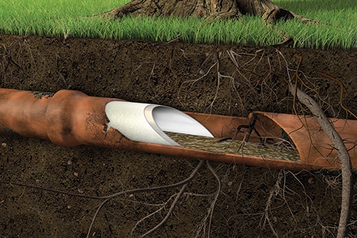Fogelsville Sewage Pipe Undergoing Pipe Lining