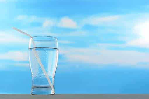 Glass of Soft Water on the Window of a House in Forks Township Pennsylvania