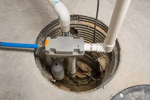 Sump-Pump-Repair-Wind-Gap-PA Sump Pump at the Basement of a House Within Wind Gap's High Risk Area