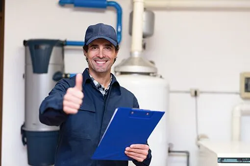 Emergency Plumber Signalling Successful Repair in a Nazareth Home