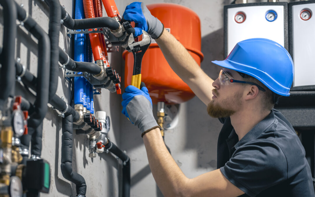 commercial plumbing installation by a professional